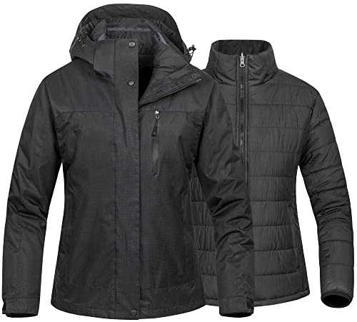 Women's 3 In 1 Waterproof Ski Jacket I380