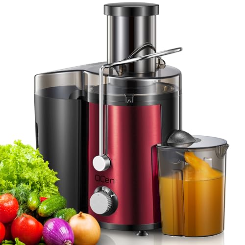 800W Centrifugal Juicer Extractor with Wide Mouth 3” Feed Chute, Stainless Steel, Black D2698