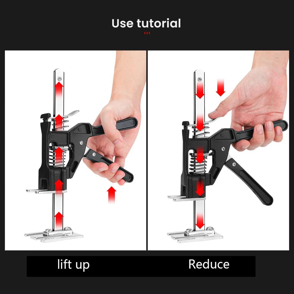 2 Packs Labor-Saving Arm Height Adjuster Lifting Device, Hand Lifting Tool Jack, Drywall Lifts, Furniture Jack, Lifting Height 9.8Inch, Maximum 260 Pounds Pack of 2 S417