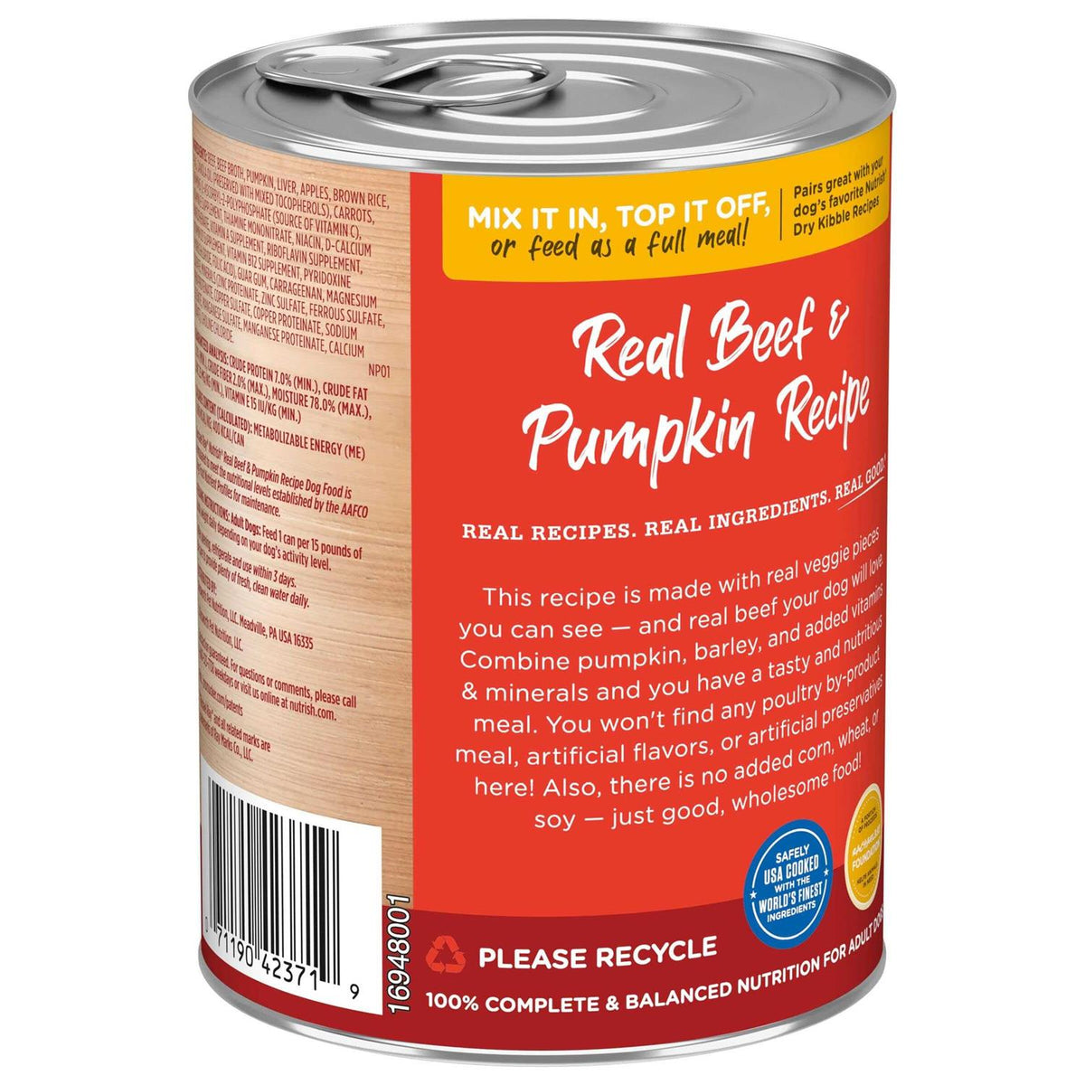 Real Beef & Pumpkin Recipe Wet Dog Food G57483