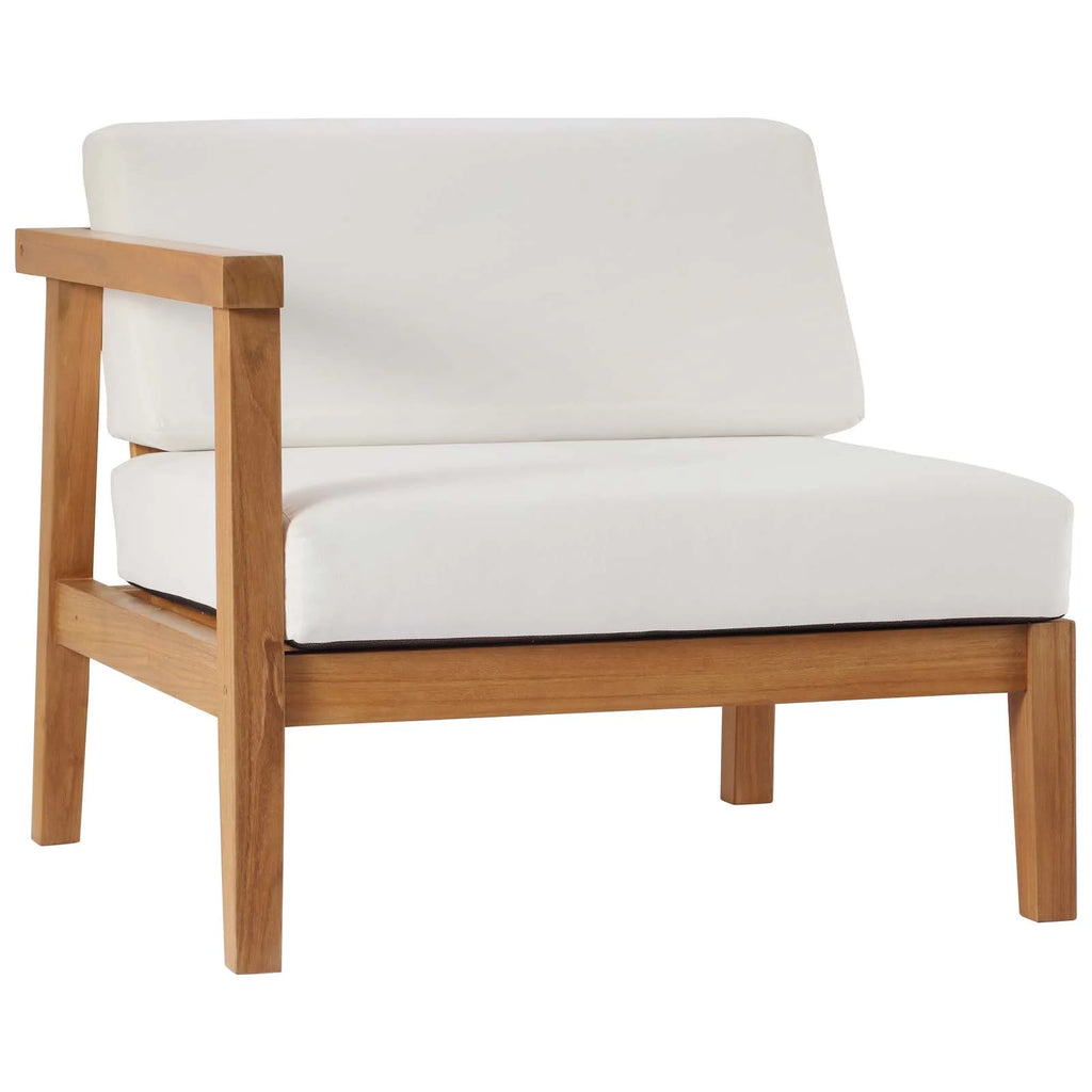 Natural White Teak Wood 3-Piece Sectional Sofa Set X17117