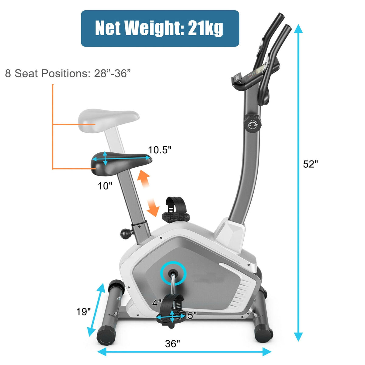 Magnetic Upright Exercise Bike J2955