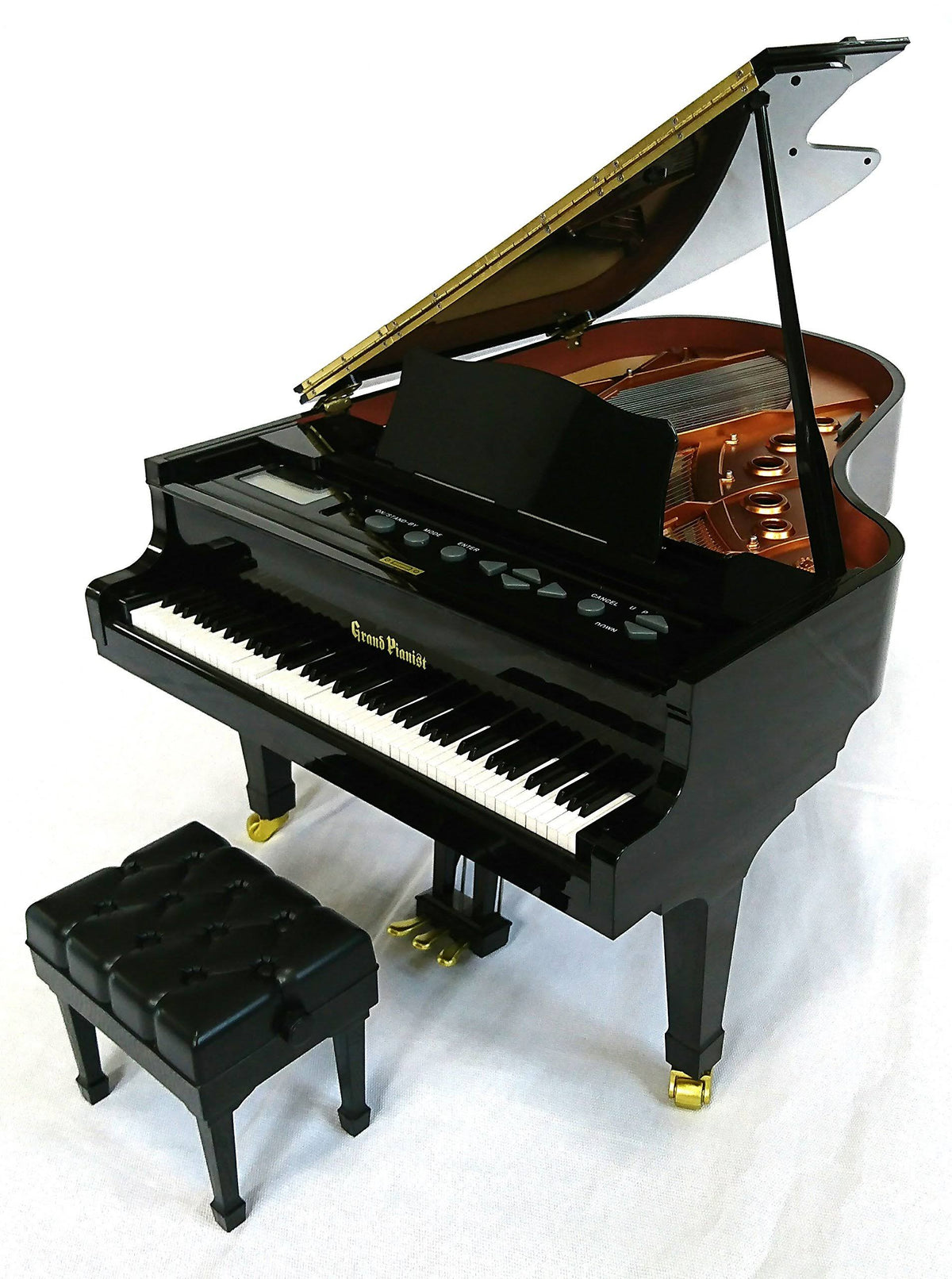 Black 1/6 Scale Miniature Grand Piano J156