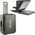 12-inch Portable Teleprompter Kit with Rolling Case, Adjustable Glass Frame - Black Z7575