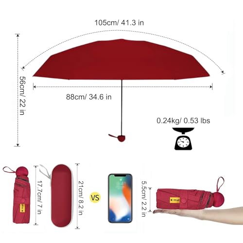Compact Mini Umbrella with Case F348