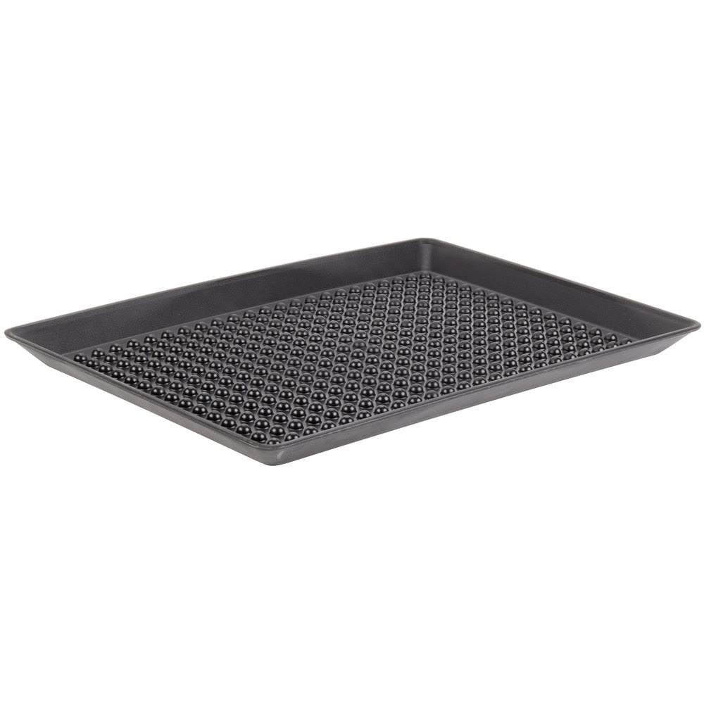 Charcoal Polypropylene Pizza Tray - 12/Case Q8257