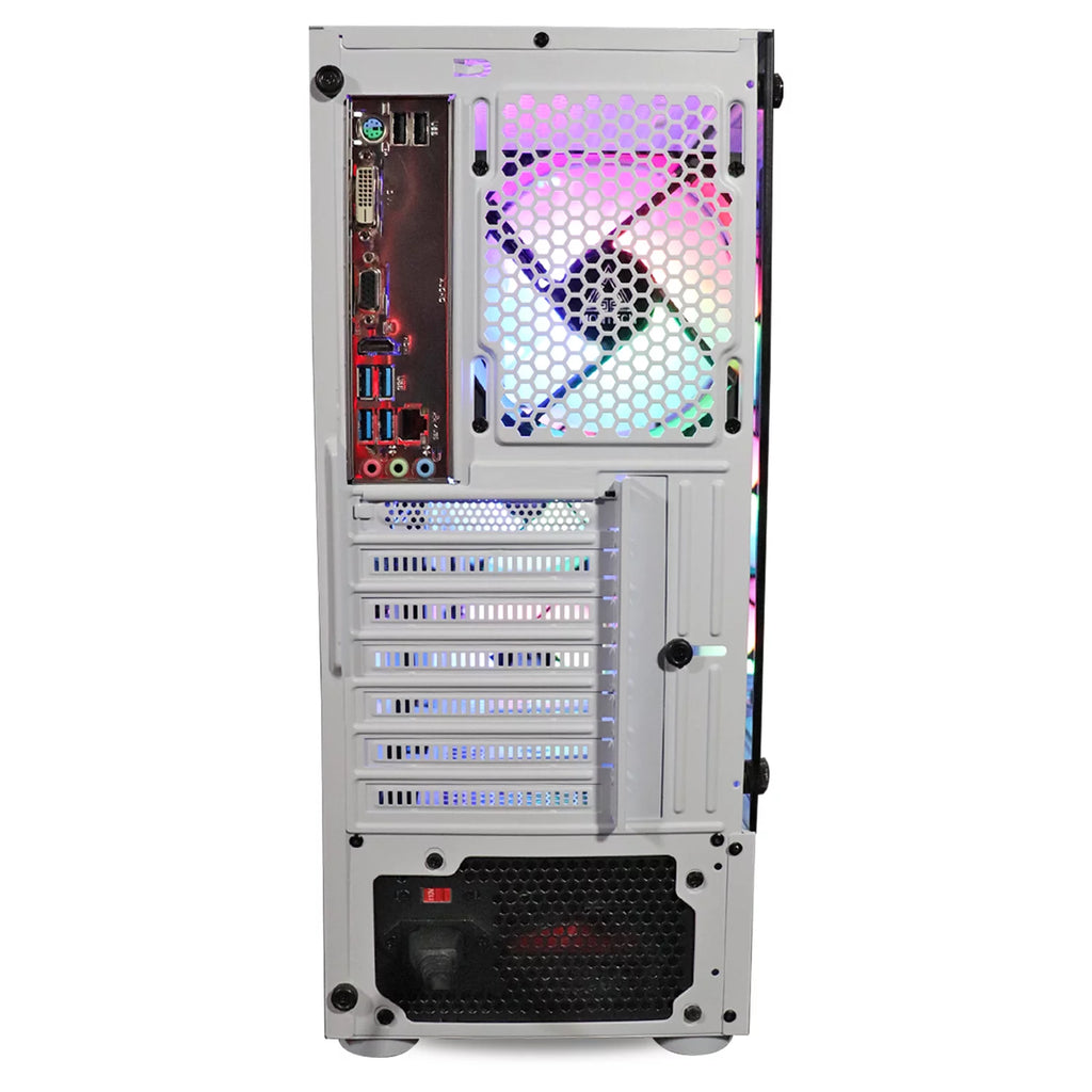 Whiteout Gaming PC Desktop Computer AMD Ryzen 5 5600G 16GB DDR4 128GB SSD 1TB HDD L229