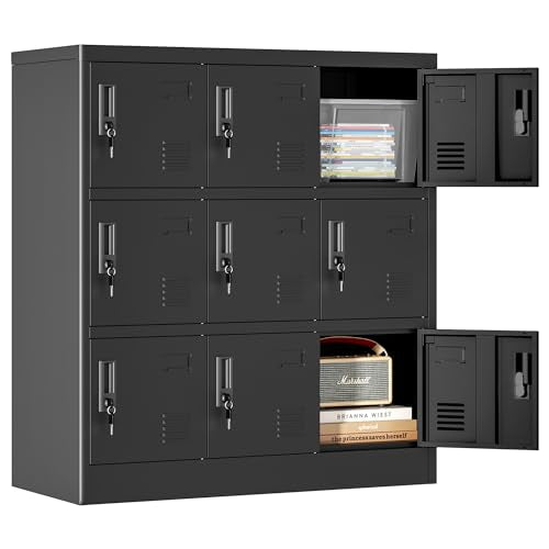 Black Steel Storage Locker with Lock and Card Slot P788