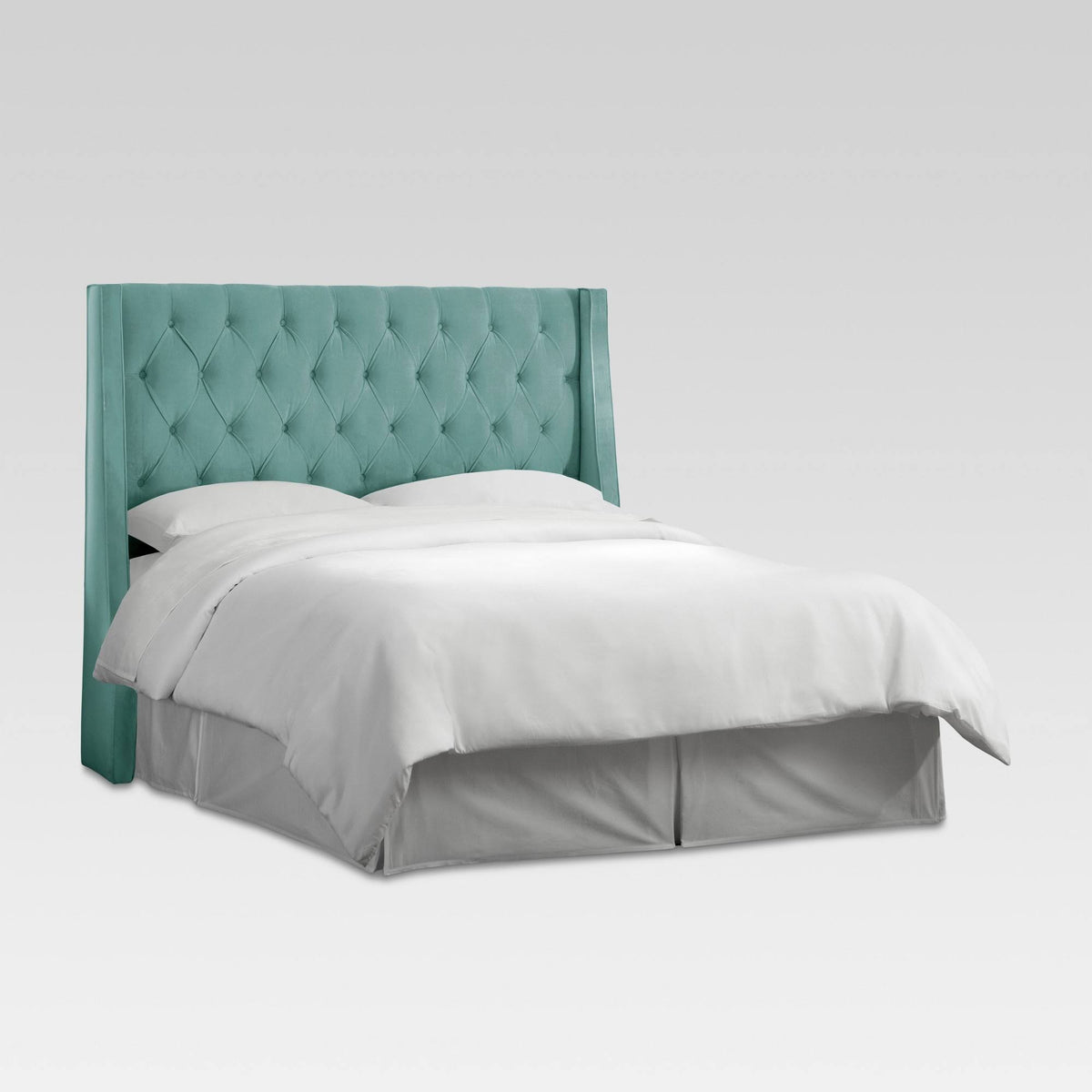 Tufted Wingback Headboard Velvet Caribbean J39713