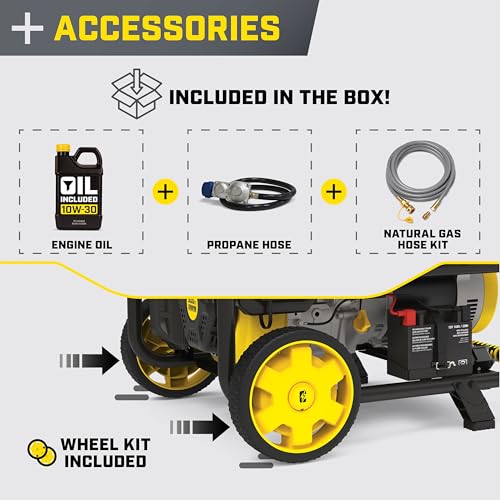 12,500-Watt Electric Start Tri Fuel Portable Generator A72454