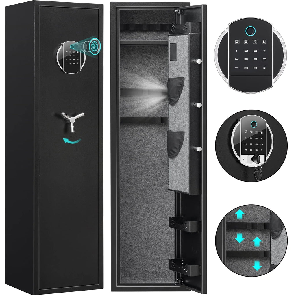 Biometric Fingerprint Long Gun Safe with Alarm System G7530
