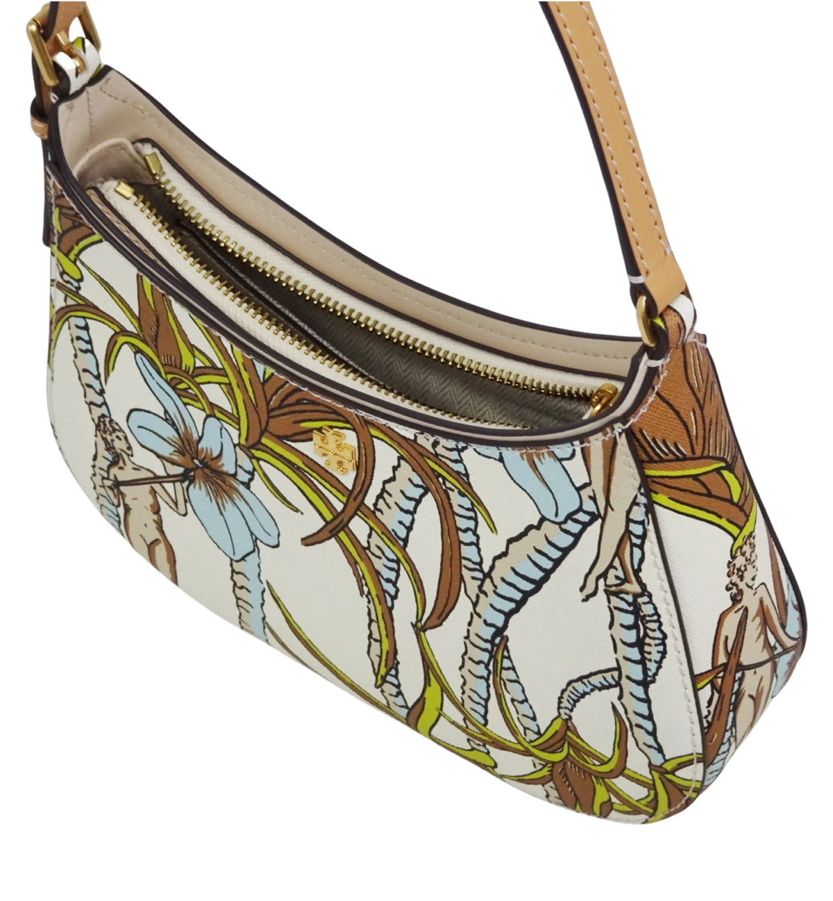Printed Small Zip Shoulder Bag Z197