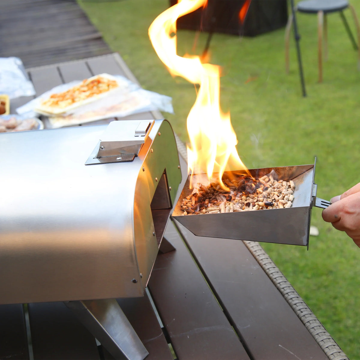Portable Stainless Steel Wood Pellet Pizza Oven S59340