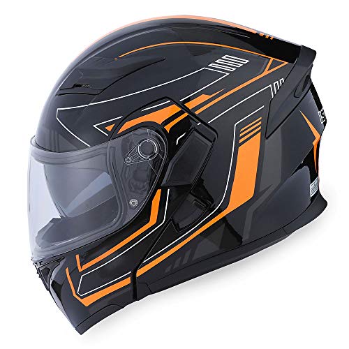 Modular Full Face Helmet Flip up Dual Visor Q432124