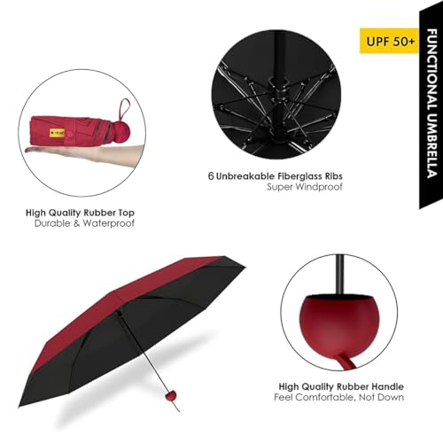 Compact Mini Umbrella with Case F348