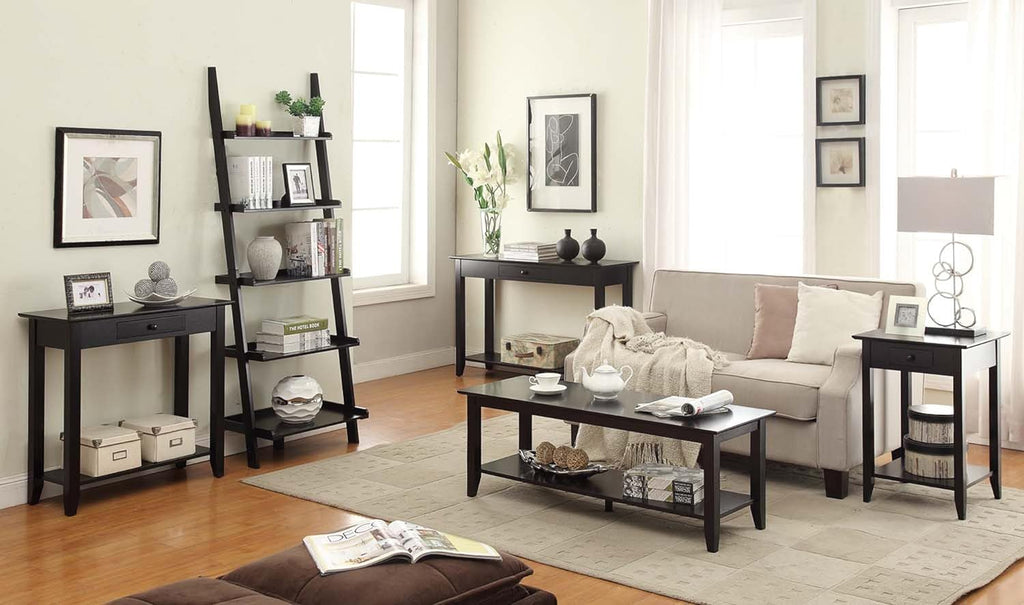 Black End Table with Drawer and Slide A151080