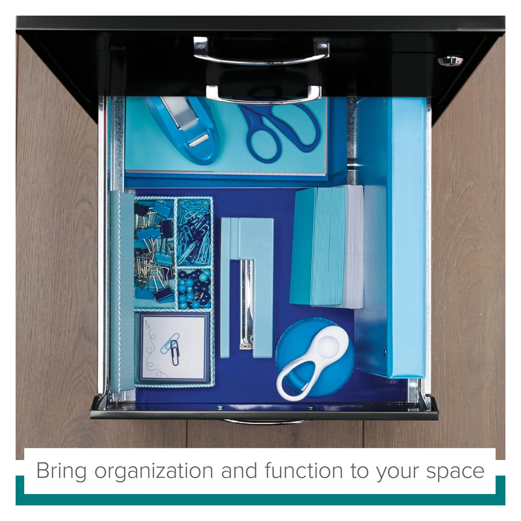 3 Drawer Letter Width Vertical File Cabinet with Pencil Drawer, Black A205681