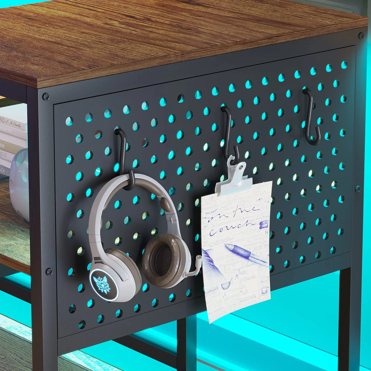 L Shaped Desk with 4 Fabric Drawers J1400
