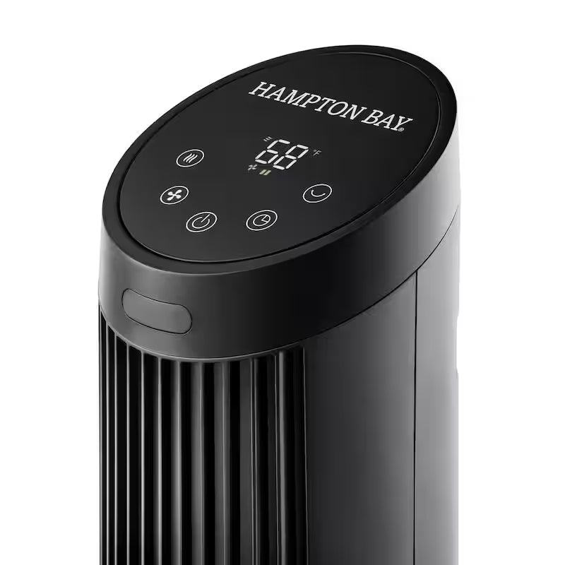 Black 4 Speed Digital Oscillating Tower Fan O237673