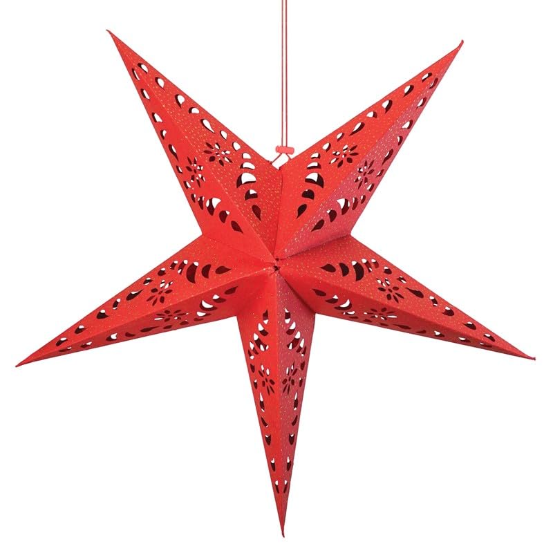 Purple Paper Star Lantern with Gold Accents P57200