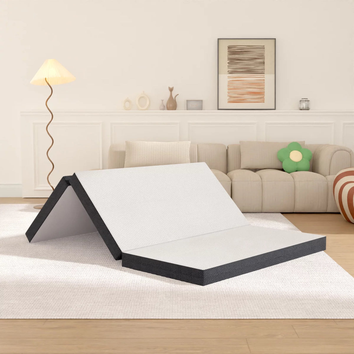 3 Inch Foldable Queen Mattress with Washable Cover O25227