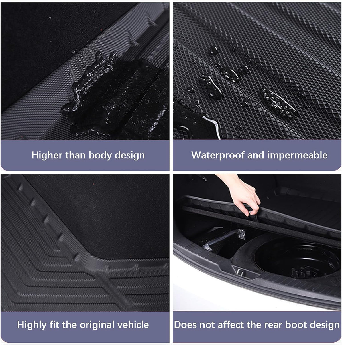 Black TPO All Weather Cargo Liner Trunk Mat F7837