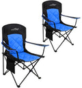 Oversized Padded Camping Chair 2 Pack Black U2793