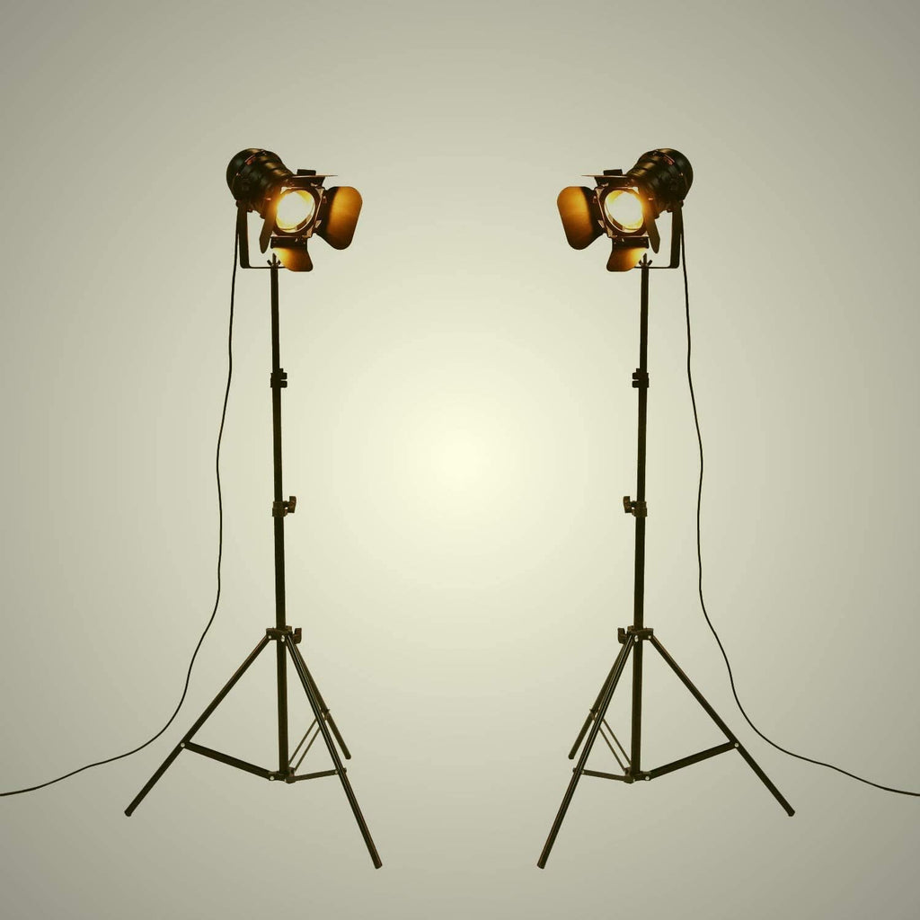 Black Adjustable Tripod Floor Lamp with Foot Switch P976489