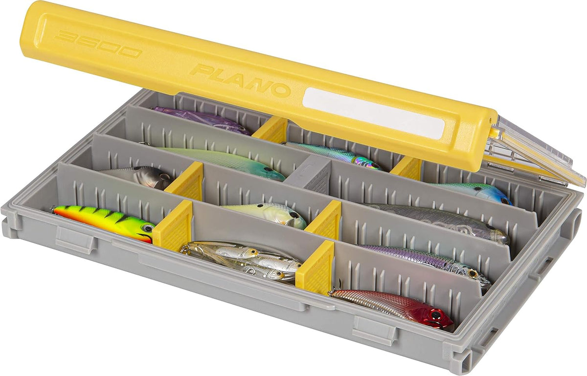 Gray and Yellow Clear Lid Tackle Utility Box C189
