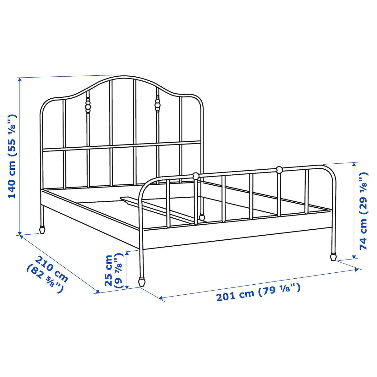 Black King Bed Frame Q7492