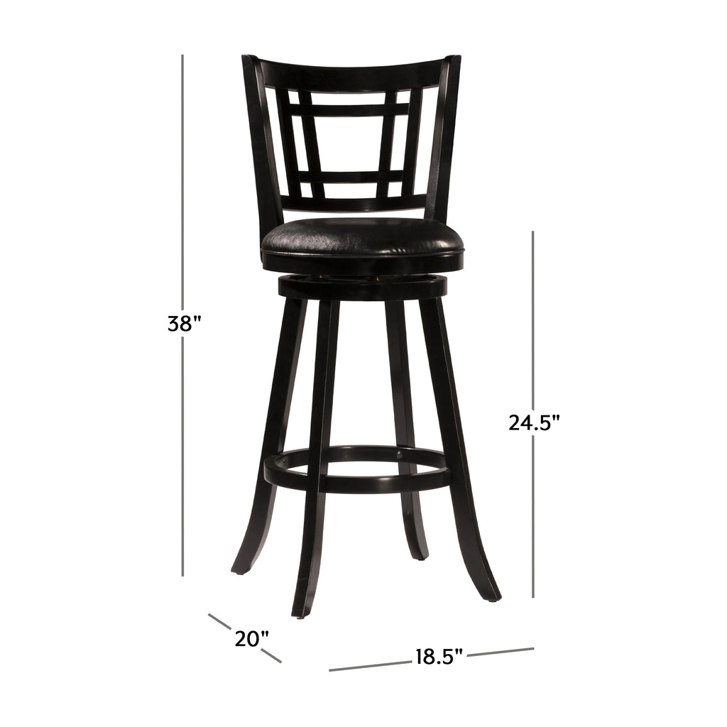 Black Swivel Counter Height Stool L64478