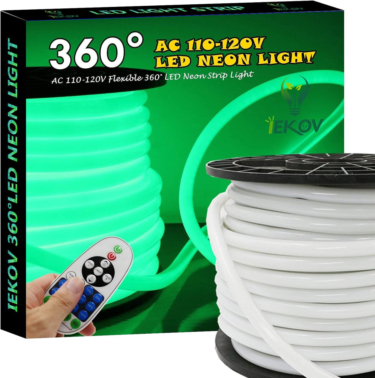 32.8ft Dimmable Waterproof Flexible LED Neon Rope Light D6539