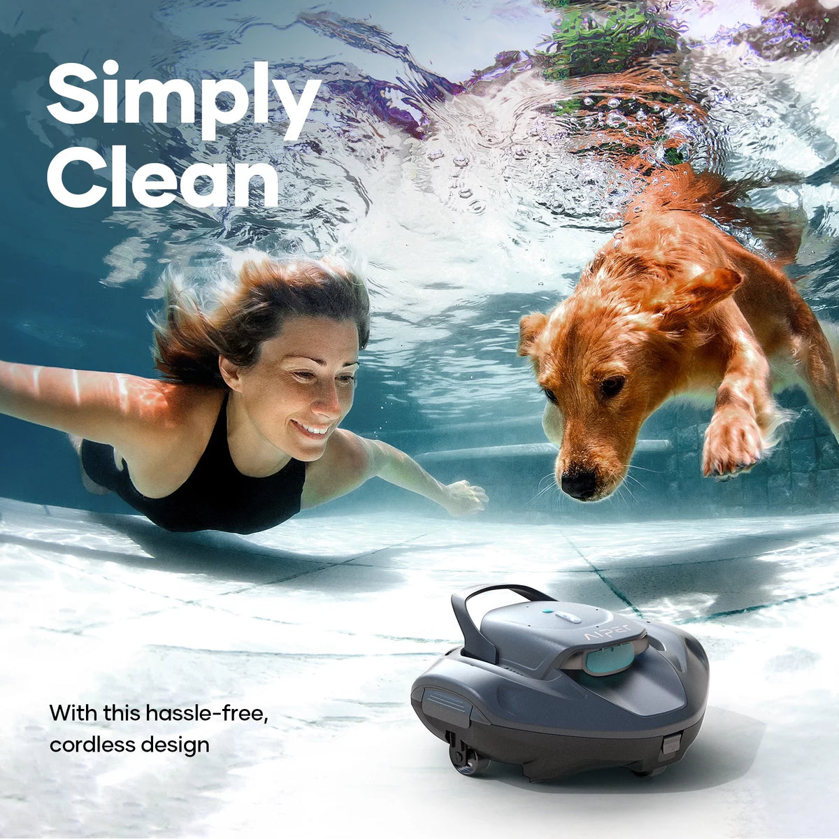 Cordless Robotic Pool Cleaner F806905
