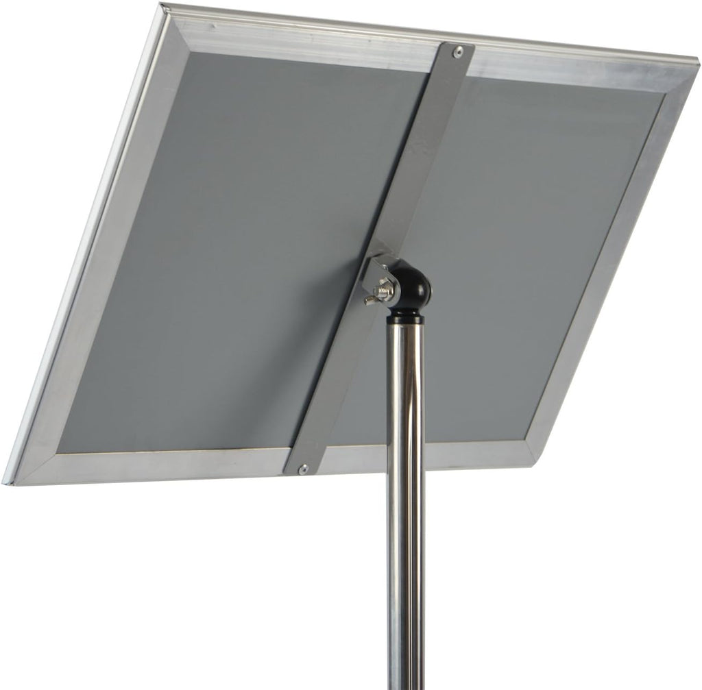 Adjustable Heavy Duty Pedestal Poster Stand with Square Steel Base D4859