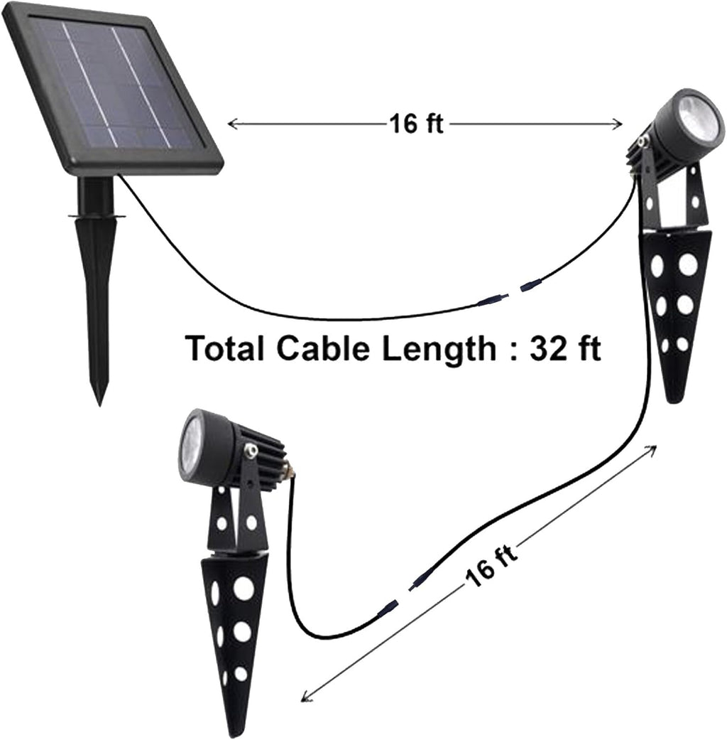 Cast Aluminium Solar-Powered LED Spotlight A8030