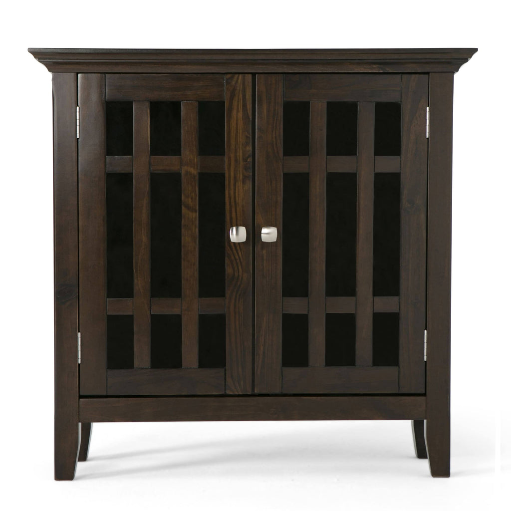 White Solid Wood Storage Media Cabinet A522