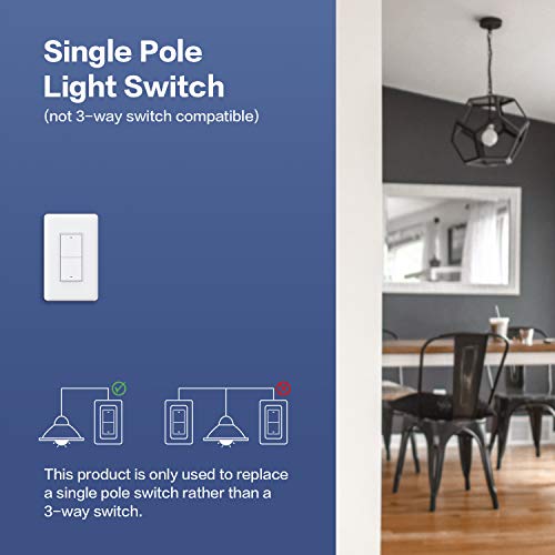 Smart Light Switch, No Neutral, Single Rocker, Zigbee L834