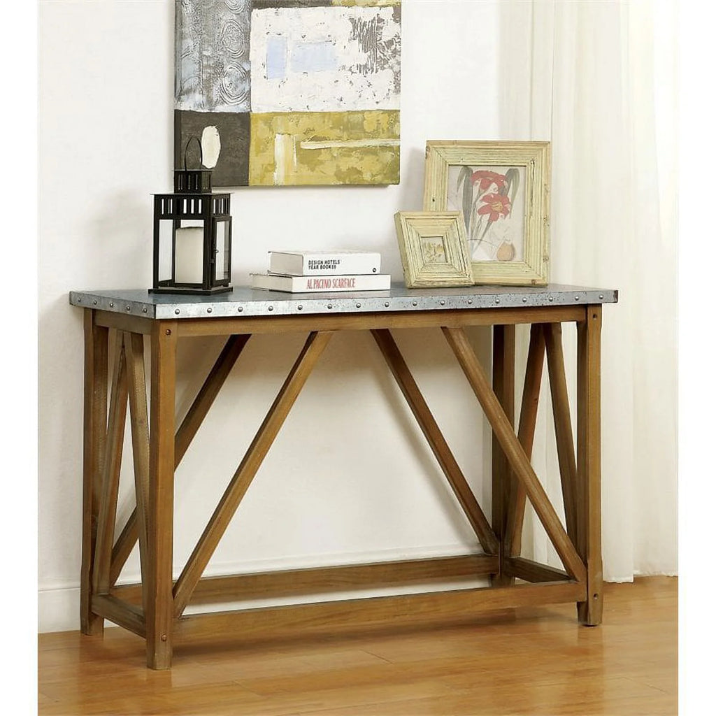 Industrial Wood Console Table P75454