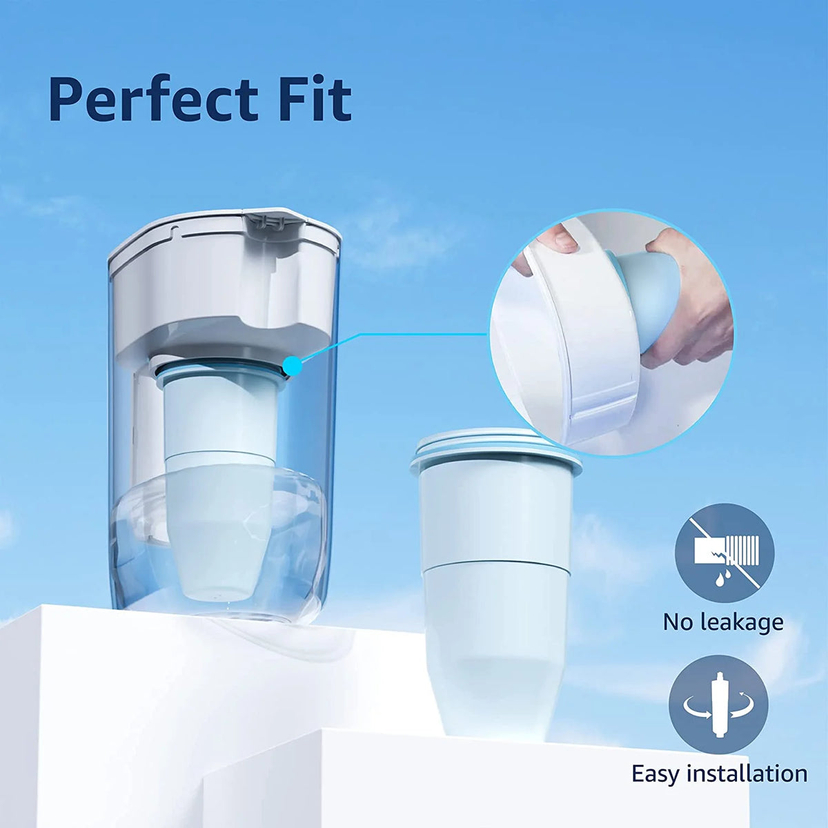 6 Pack Water Filter Replacement for Pitcher and Dispenser J55575