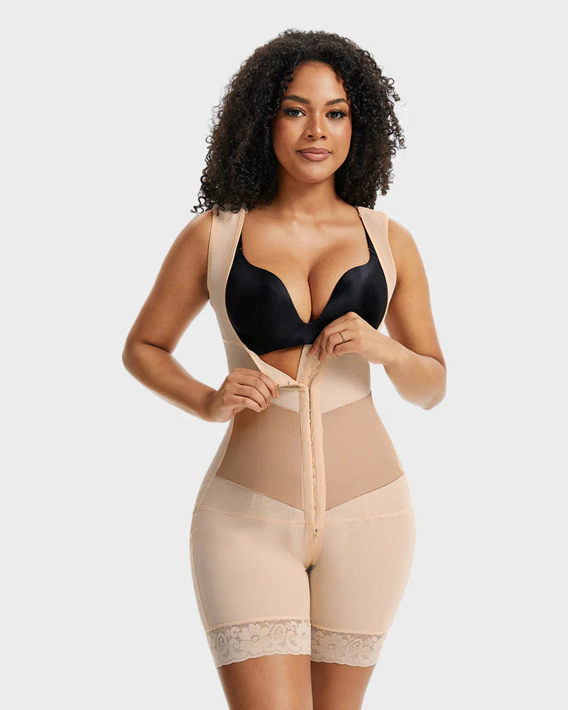 Double-Layer Open Bust Full Body Shaper A839