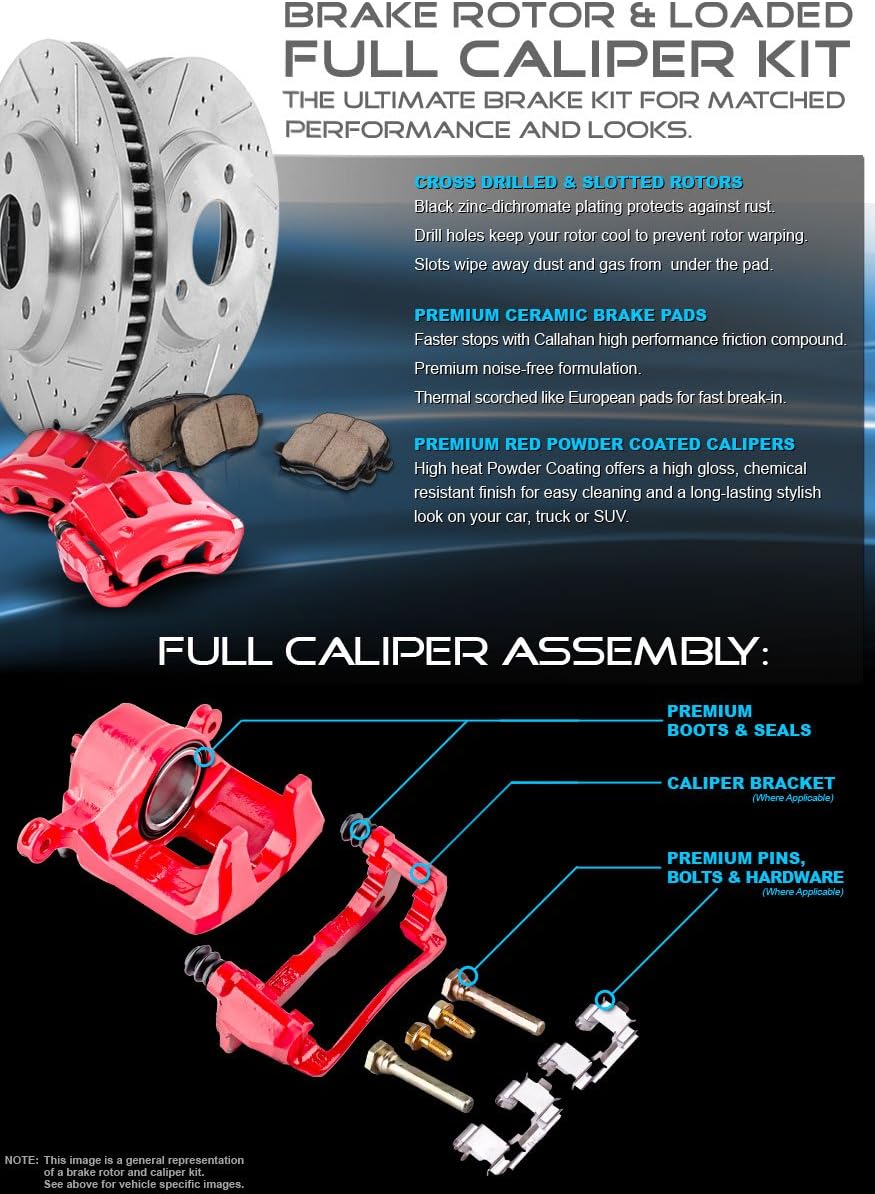 8 Lug Brake Disc Rotors with Metallic Brake Pads H385