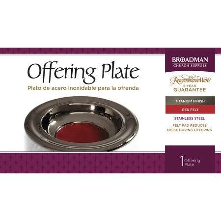 Titanium Stainless Steel Plate with Red Felt K708196