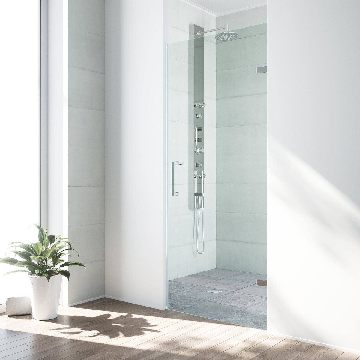 28x22 Frameless Clear Glass Shower Door A529