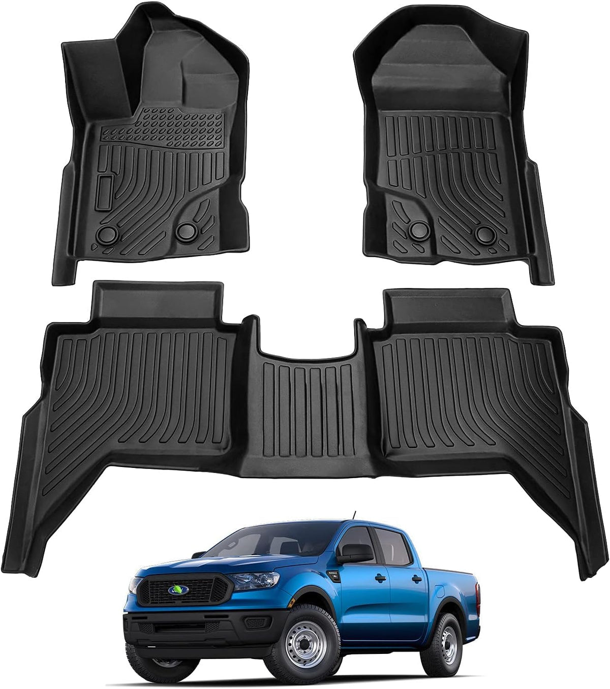 All Weather Floor Liners for Ford Ranger Super Crew TPE G167
