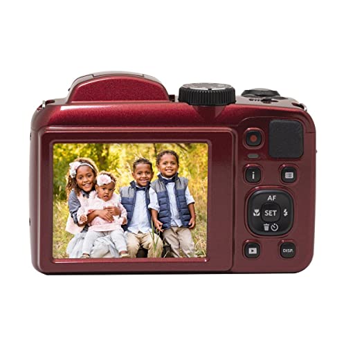 16MP Digital Camera 25X Optical Zoom 24mm Wide Angle Lens Optical Image Stabilization 1080P Full HD Video 3" LCD Camera with Bag & 32GB SD Card T537