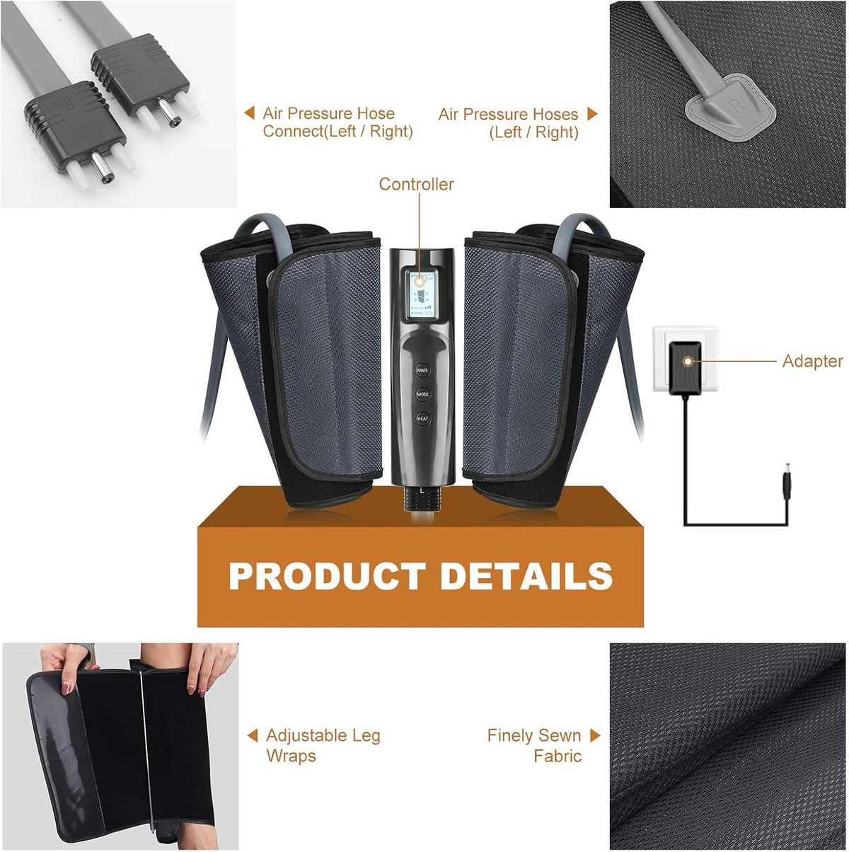 Air Compression Leg Massager with Heat J566