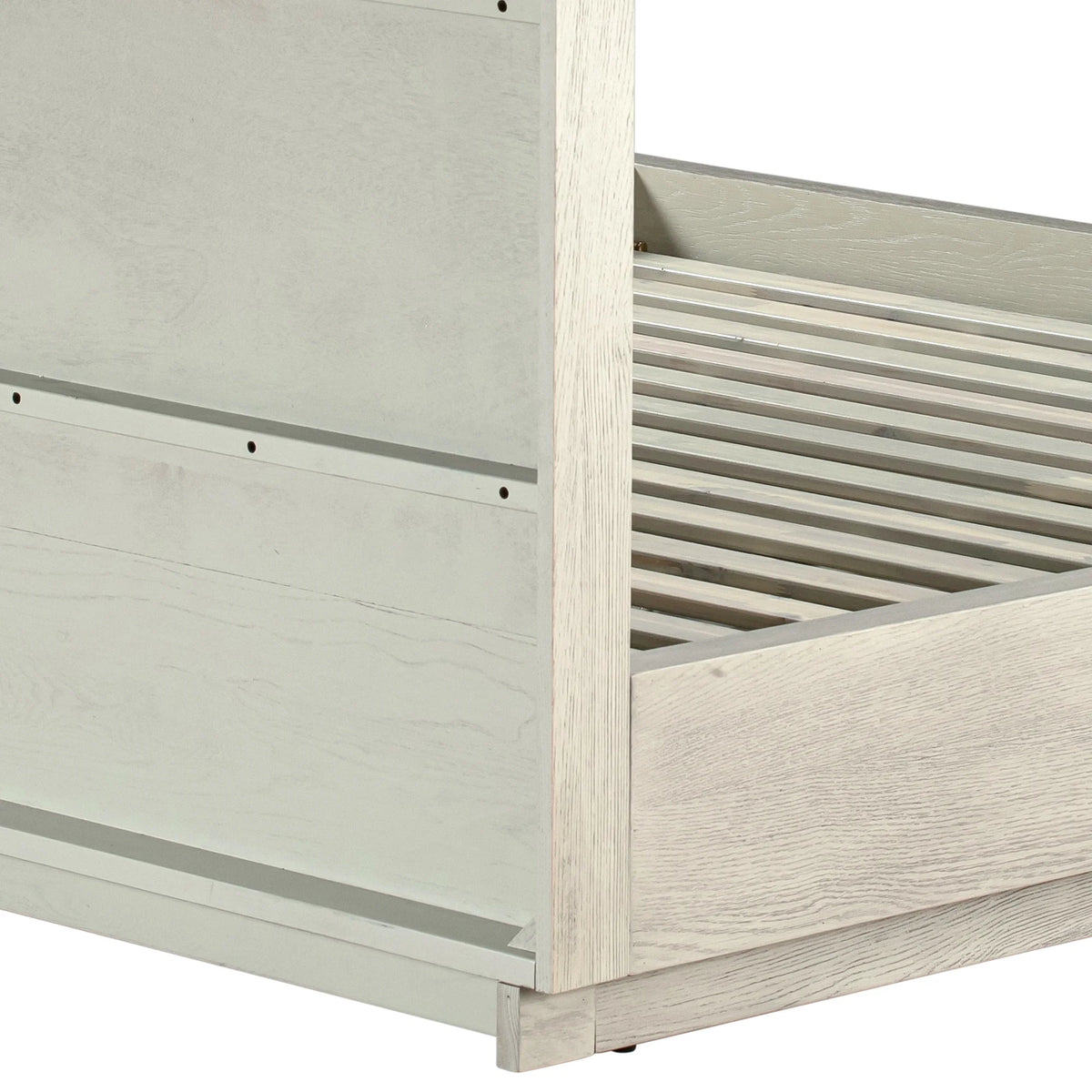 Grey Oak Wood Queen Platform Bed Frame D848
