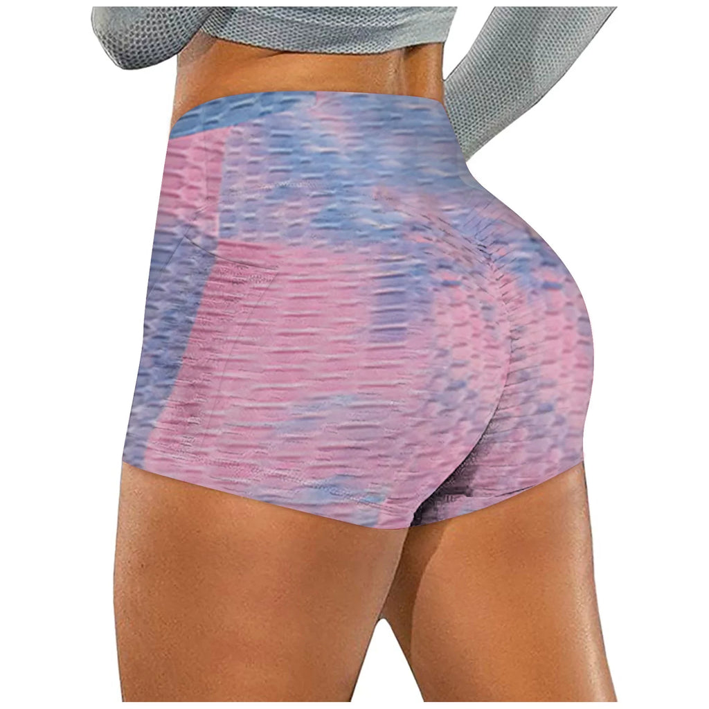 High Waisted Tie-dye Stretch Yoga Leggings W5348