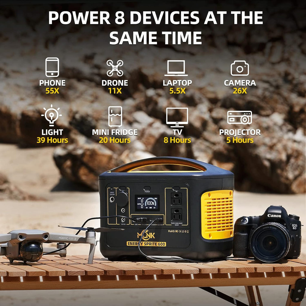 Portable Power Station 600W 540Wh Lithium Battery Pack with AC Outlets Z703160