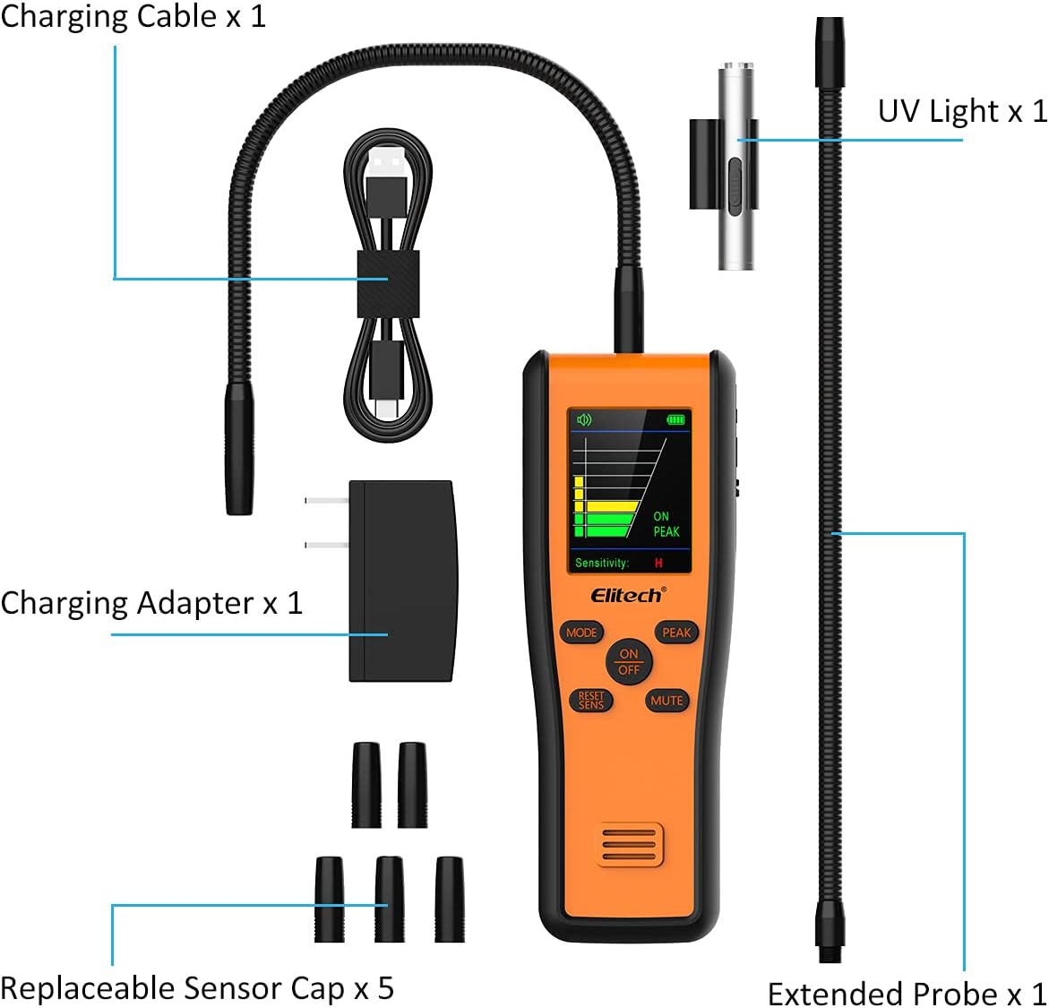 HVAC Refrigerant Leak Detector with Infrared Sensor O955